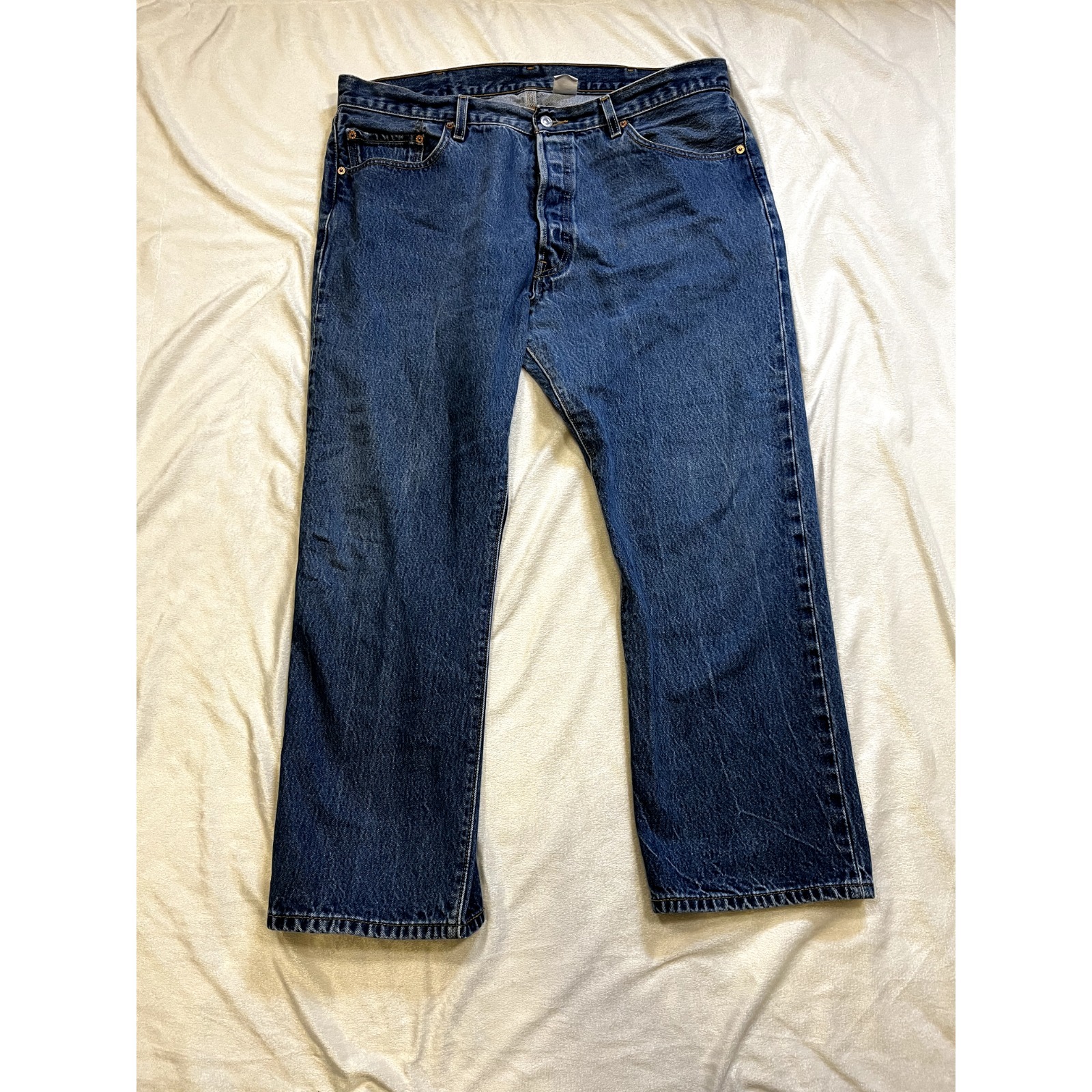 Vtg Levis 501xx Jeans Mens 40x30 Blue Straight Button Fly Dark Wash Denim